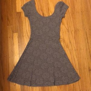 Abercrombie and Fitch Grey Lace Skater dress